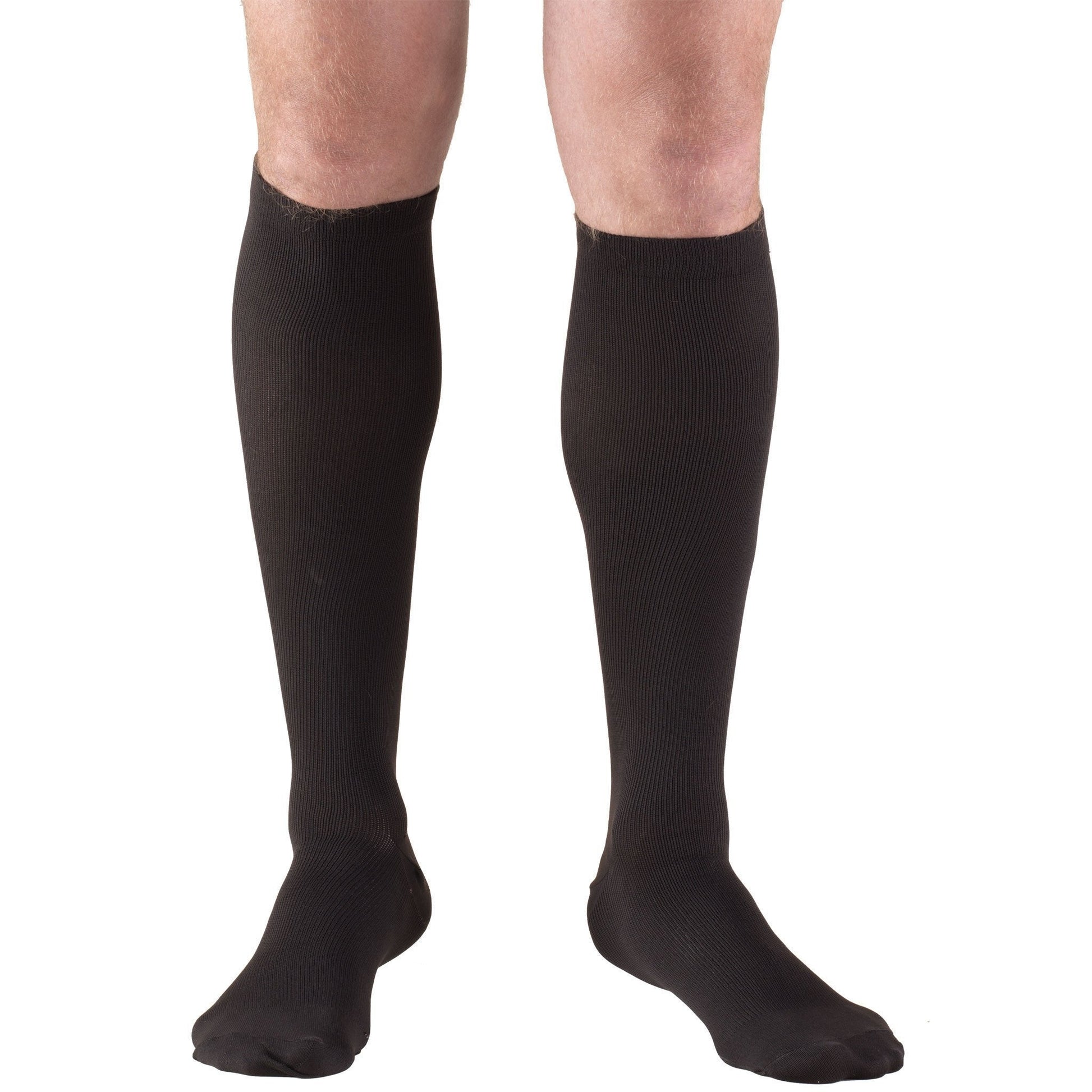 Truform Men's Dress 20-30 mmHg Knee High, Black