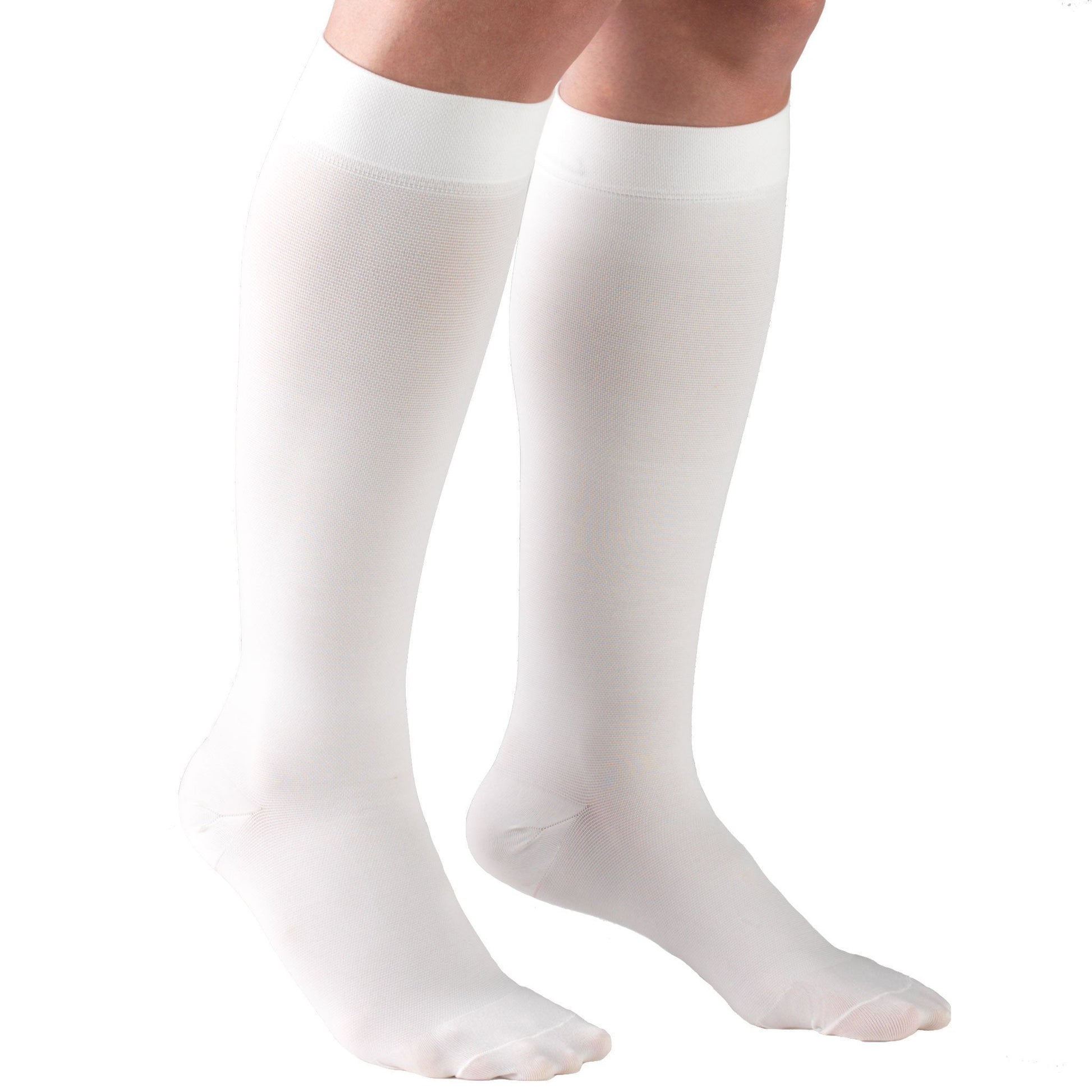 Truform 20-30 mmHg Knee High, White