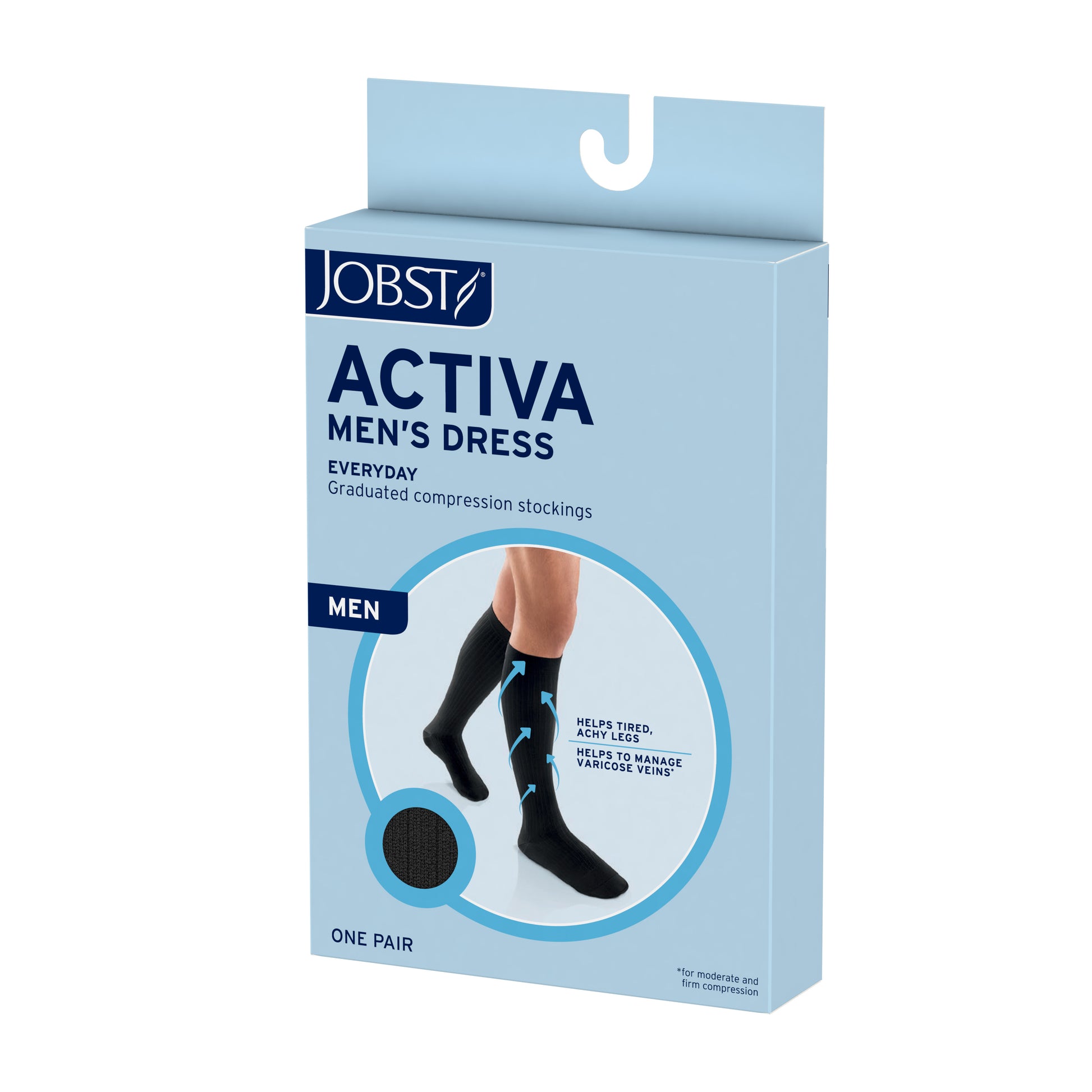 JOBST® ACTIVA Mens Dress Knee High 15-20 mmHg