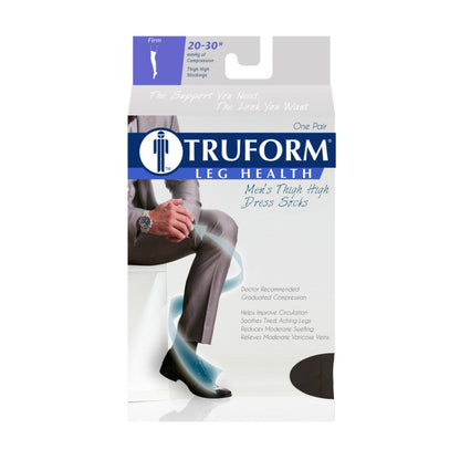Truform Men's Dress 20-30 mmHg Thigh High