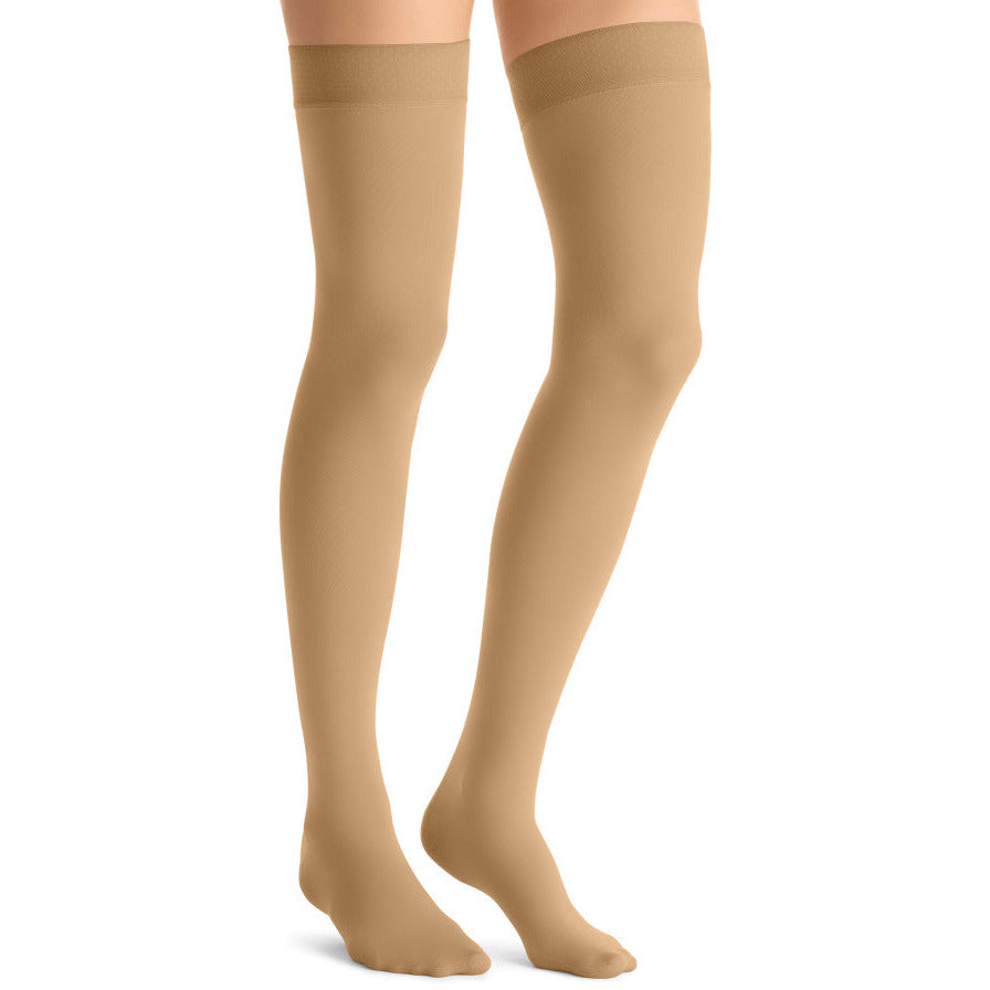 JOBST® Opaque Women's 30-40 mmHg Thigh High w/ Silicone Dotted Top Band, Honey