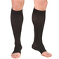 TRUFORM® MicroFiber Medical Knee High 20-30 mmHg w/ Aloe Vera, Open Toe, Black