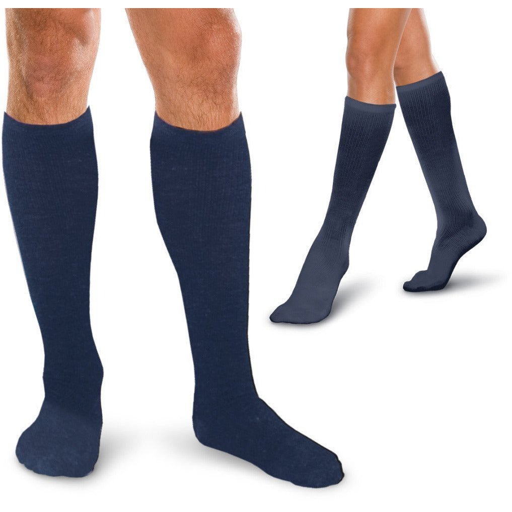Core-Spun 10-15 mmHg Knee High Compression Socks, Navy