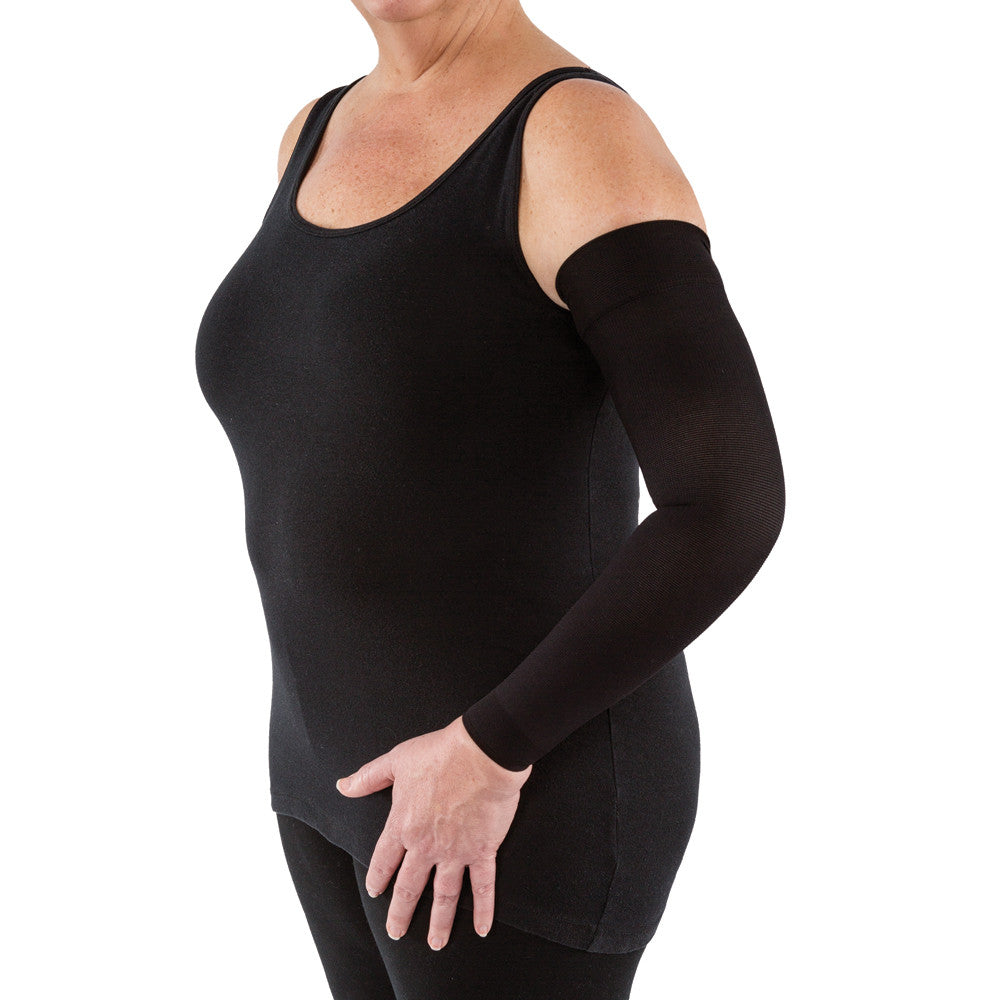 JOBST® Bella Strong 20-30 mmHg Armsleeve w/ Silicone Top Band, Black