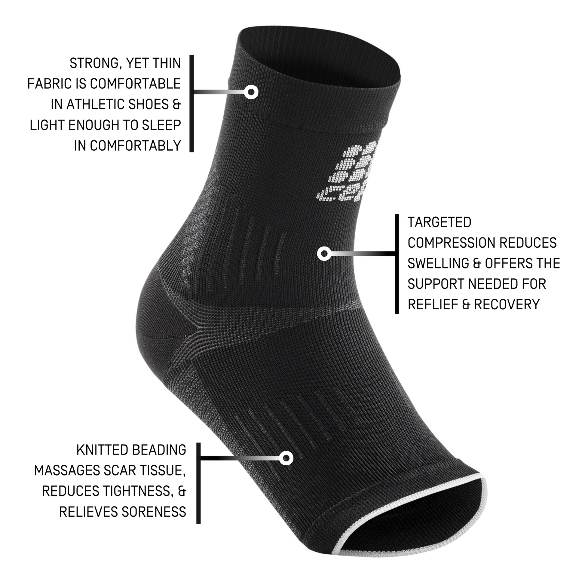 CEP Mid Support Plantar Fasciitis Compression Sleeves, Features