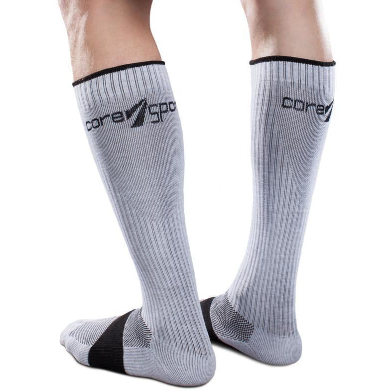 Core-Sport 15-20 mmHg Athletic Performance Compression Socks, Grey