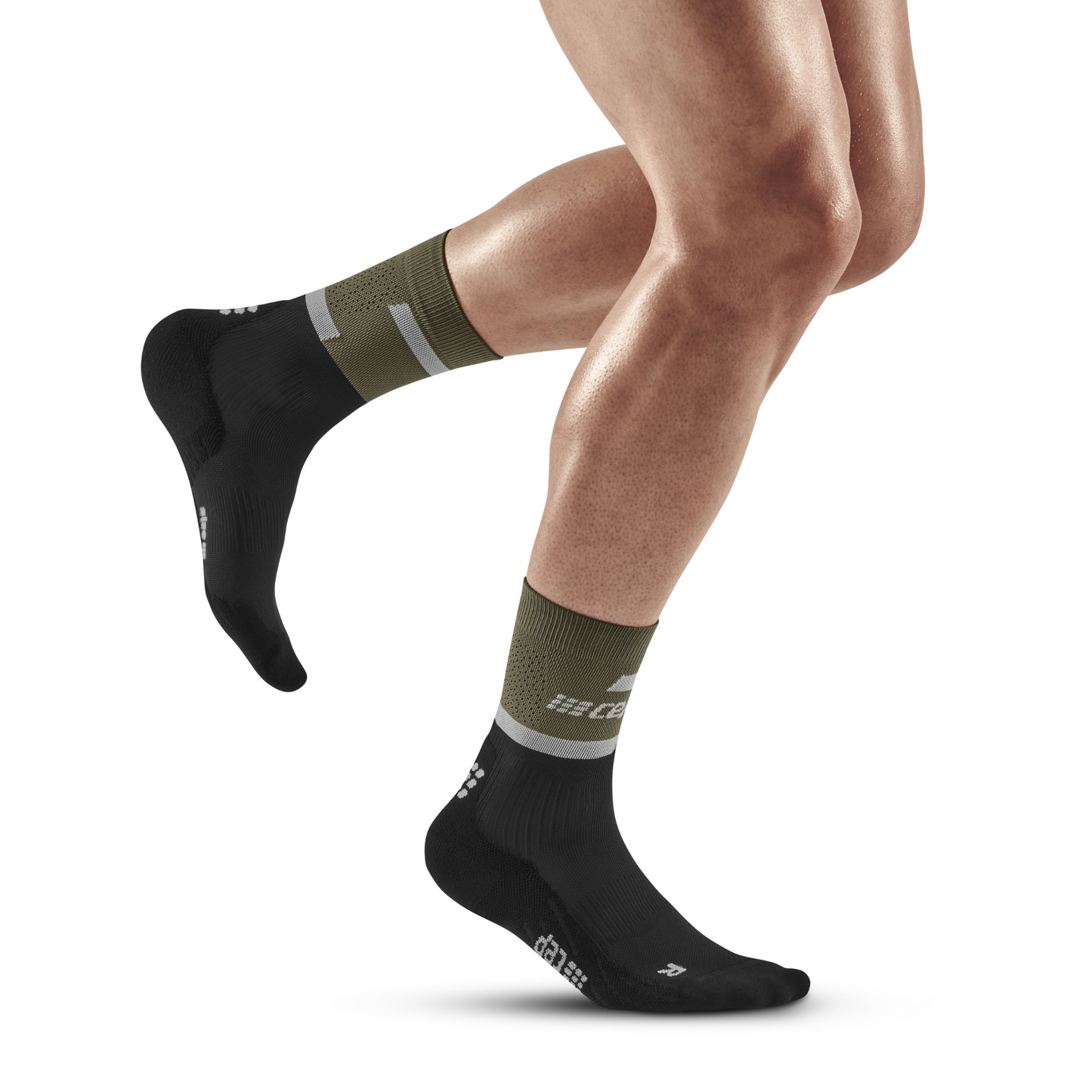 The Run Compression Mid Cut Socks 4.0, Men, Olive