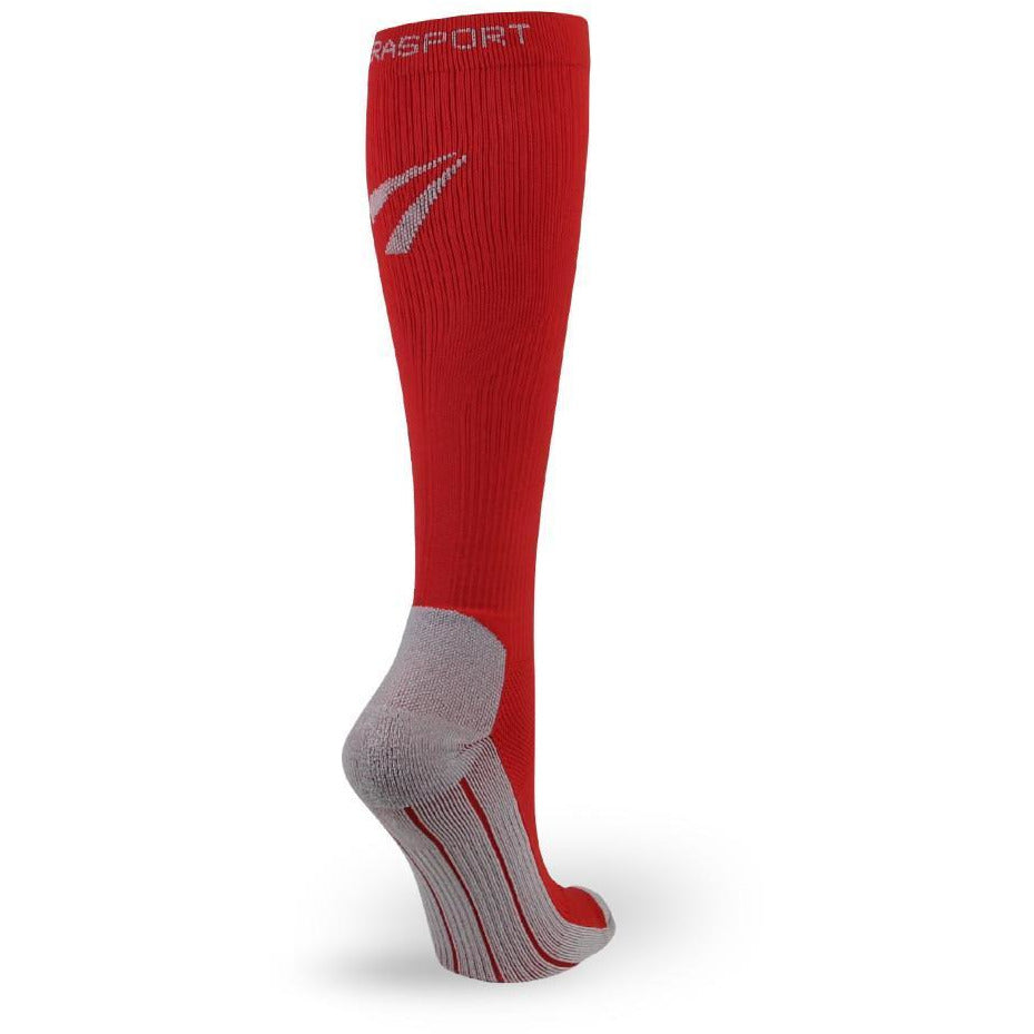 TheraSport 15-20 mmHg Athletic Recovery Compression Socks, Red