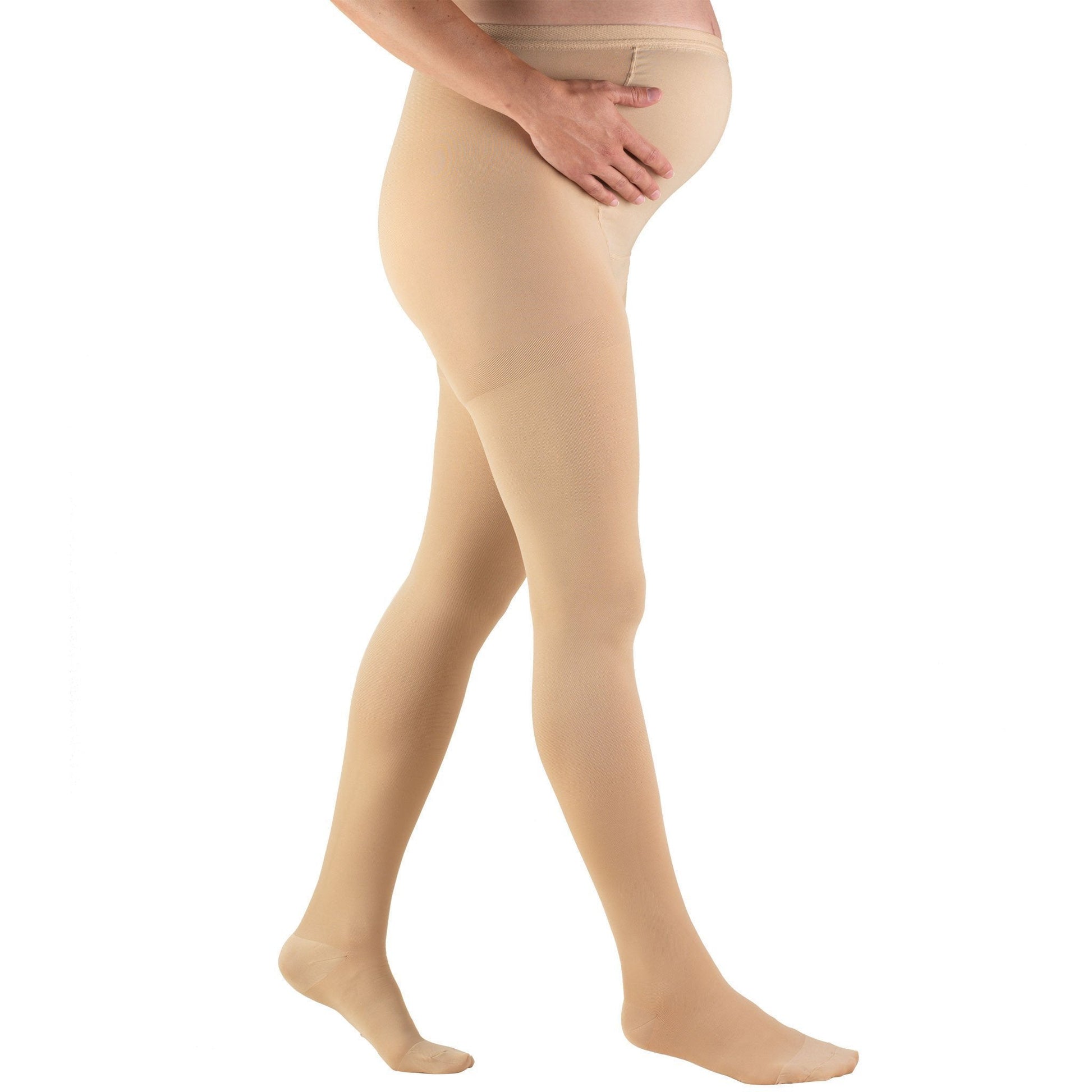 JOBST Maternity Opaque Compression Waist High Pantyhose Stockings, Closed  Toe, 20-30 mmHg Moderate Support for Swollen Legs During Pregnancy