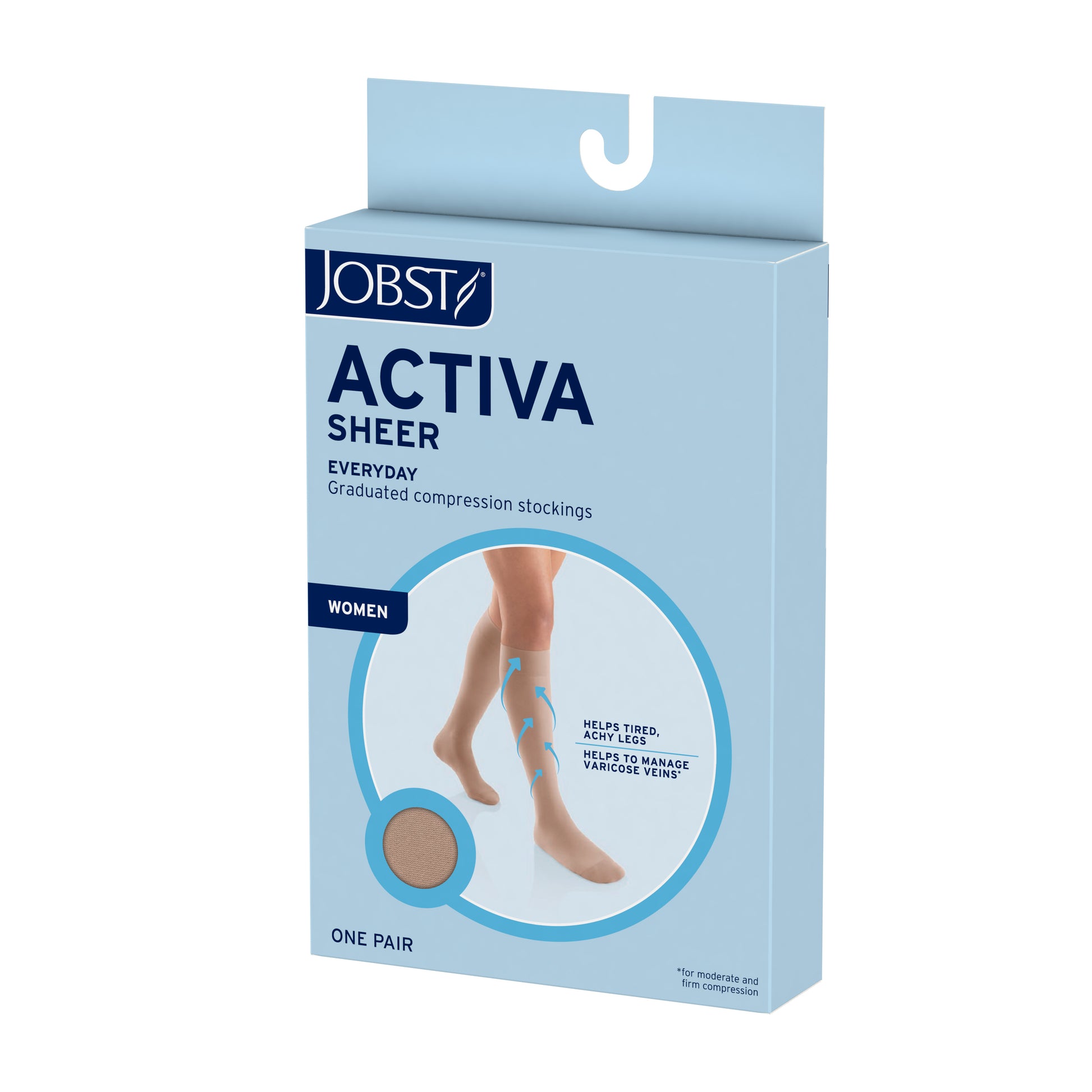 JOBST® ACTIVA Sheer Knee High 15-20 mmHg – Compression Stockings