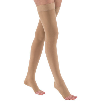 JOBST® Relief 30-40 mmHg OPEN TOE Thigh High w/ Silicone Top Band, Beige