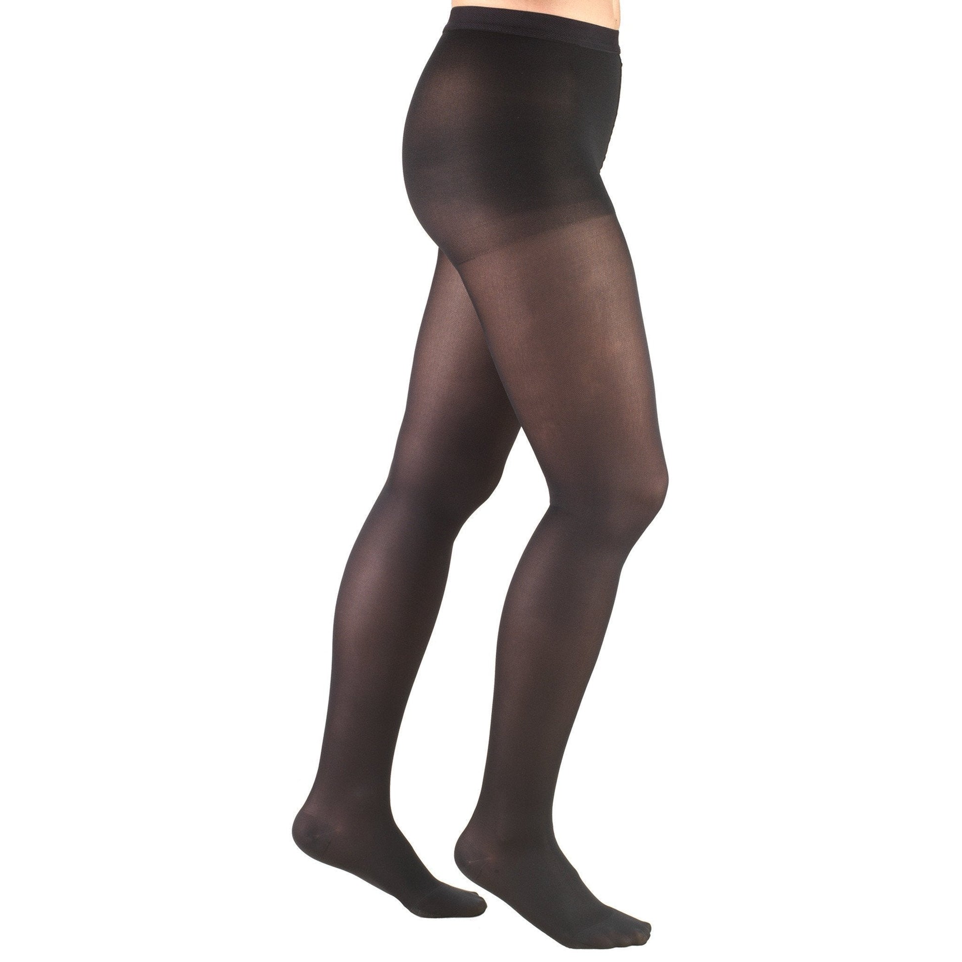 Truform Opaque Women's 20-30 mmHg Pantyhose, Black