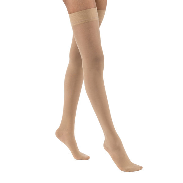 JOBST® UltraSheer Women's 30-40 mmHg Thigh High w/ Dotted Silicone Top Band, Natural