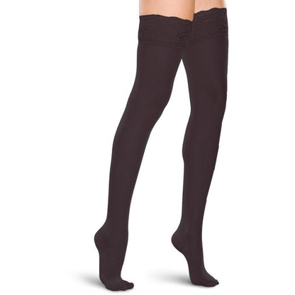 Therafirm® Sheer Women's Thigh High 20-30 mmHg w/ Lace-Top Band [OVERSTOCK]