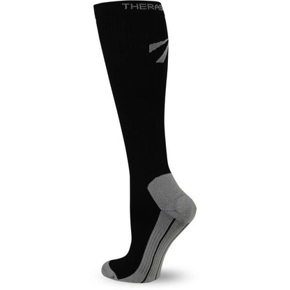 TheraSport 15-20 mmHg Athletic Recovery Compression Socks, Black